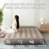 Vente en gros de matelas pneumatique pour camping avec logo personnalisé Matelas gonflable pour maison et parc avec pompe intégrée
