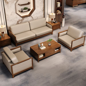 Sofa eksekutif Modern mewah, untuk kantor furnitur komersial, kantor kecil, sarung kulit cocok untuk ruang tamu - Product Image 2