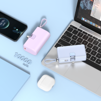 Batería Externa Portátil de 10000mAh y 22.5W con Carga Rápida y Cable Doble Integrado, Venta al Por Mayor