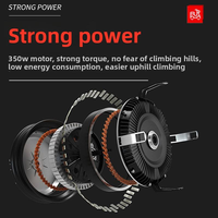 Vélo électrique 350W 48V en gros avec verrouillage, vitesse 40km/h, charge 150kg, moteur brushless haute performance, double anti-vibration, pour adulte, fabriqué en Chine