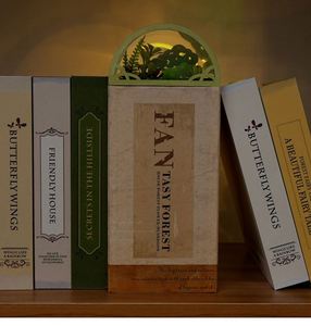 Oferta Especial: Adorno Creativo 3D de Bosque de Luciérnagas, Modelo Ensamblado a Mano, Regalo de Cumpleaños, Decoración DIY de Madera para Librería - Product Image 6