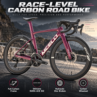 Vélo de course entièrement en carbone avec DURA-ACE Di2 24 vitesses et freins à disque hydrauliques pour le cyclisme sur route longue distance