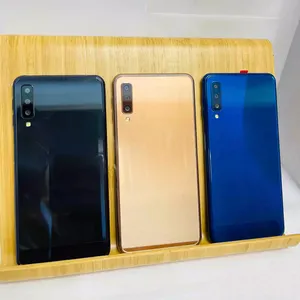 Samsung A7 2018 kullanılan cep telefonu için Unlocked toplu toptan orijinal cep telefonu Android Smartphone