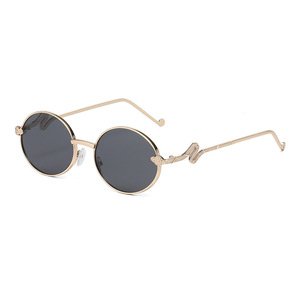 Women's Oval Metal <b>Sunglasses</b> UV400 PC Lens Outdoor Fashion Sun Protection Glasses - Product Image 5