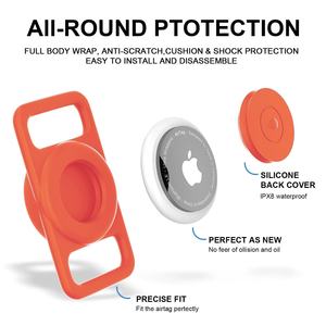 Soporte de silicona impermeable para collar de mascotas con AirTag antipérdida, funda protectora para AirTag de perro, soporte para rastreador GPS de gato - Product Image 3