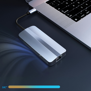 7 trong 1 Docking Station USB3.0 + USB2.0 * 2 + HDTV + USB-C PD sạc + 100Mpbs cổng Ethernet USB HUB 3.0 Splitter 7 cổng USB trung tâm dữ liệu - Product Image 2