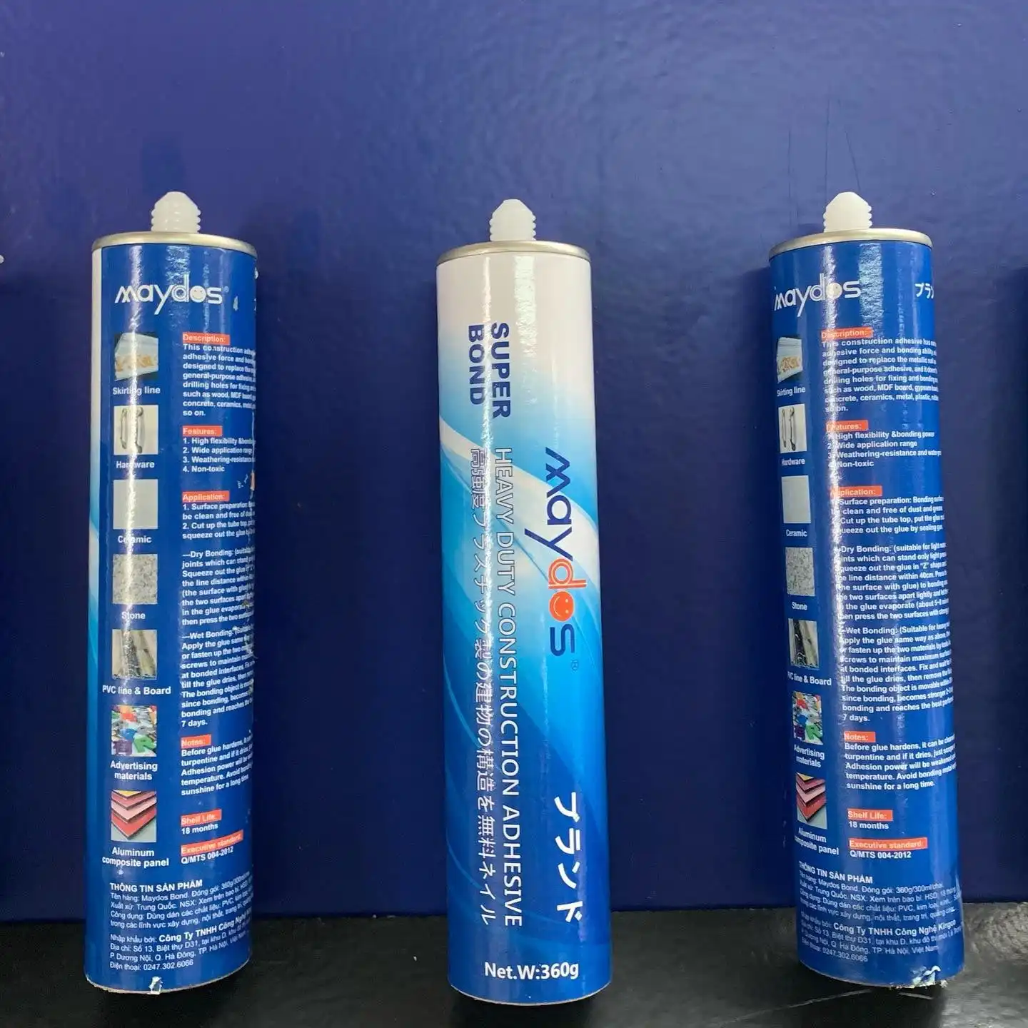 Maydos no more nails contact nail construction adhesive sealant glue for pvc floor panel