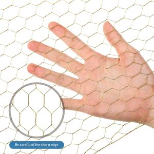 Malla de alambre hexagonal Shappy Gold de 40 x 13 pulgadas, material metálico para cercas de animales, ligero y galvanizado - Product Image 4