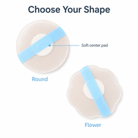 Pasties en silicone couleur chair, réutilisables, lavables, auto-adhésives et respirantes pour lingerie et fêtes de mariage (vente en gros)