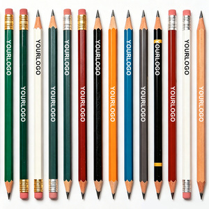 <span class=keywords><strong>Crayon</strong></span> en bois personnalisé pas cher en gros, 7 pouces, mine HB 2B 2H, rond, avec logo personnalisé, pour cadeau de rentrée scolaire - Product Image 1