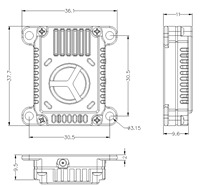 Module émetteur vidéo commutable 1,2 GHz 1W 1,6W 2W 25mW/2000mW VTX avec récepteur vidéo 1,2G 8 canaux VRX pour drone de course FPV longue portée