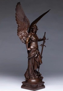 Scultura in Bronzo di <span class=keywords><strong>Angelo</strong></span> Nudo Maschile di Grandi Dimensioni con Tecnica di Lucidatura Avanzata - Product Image 4