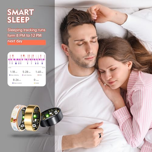 Anneau intelligent OMKAIMING pour le suivi de la santé des femmes et des hommes, suivi du sommeil avec moniteur cardiaque, pas d'abonnement, suivi des pas, anneau pour iOS et Android - Product Image 5