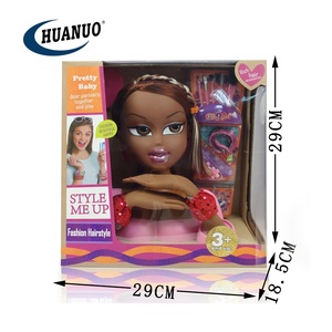 Jouets pour filles, ensemble de beauté pour se déguiser, poupée noire, tête de coiffure, <span class=keywords><strong>maquillage</strong></span> pour poupée - Product Image 5