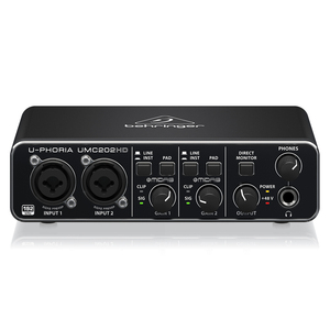 Carte son Behringer U-Phoria UMC202HD Interface audio USB avec 2 préamplis Midas et alimentation fantôme 48V Équipement sonore de studio - Product Image 2