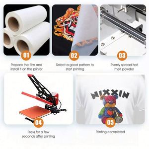 75U 60Cm Pet Dtf Roll Hot Peel 60Cm*100M Heat Transfer Film High-Temperature Clothing for <b>T</b>-Shirt Printer - Product Image 6
