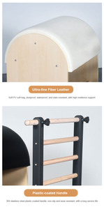 CHIFORY Durable and Portable Yoga Training Exercise Stretch Equipment Home Gym Reformer Machine Oak Pilates <b>Ladder</b> Barrel - Product Image 5