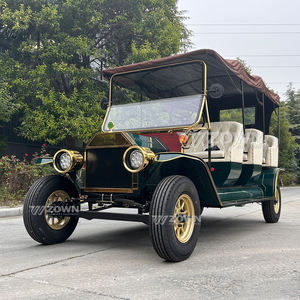 Voiture électrique vintage rétro européenne classique, utilisée pour l'accueil des touristes. - Product Image 2