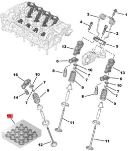 ซีลวาล์วเครื่องยนต์095660 1628922080สำหรับเปอโยต์ RCZ 308CC 308SW 408 508 3008ซีตรอง C4L C5 C6 <span class=keywords><strong>DS3</strong></span>ชุดซีล1.6ตันก้านวาล์ว - Product Image 2