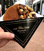 Cône en papier double paroi pour gaufres Stroopwafel, crêpes et autres produits alimentaires et boissons