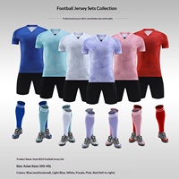 Neues Herren Atmungsaktives Mesh-Fußballtrikot-Set Gestreiftes Einfarbiges Muster Outdoor-Trainingsjacke Anpassbar für Firmenaufträge