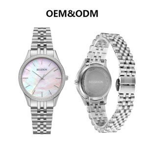Montre à quartz pour filles, ensemble de 3 pièces, best-seller Besseron 2024, avec lunette sertie de diamants, montre-bracelet, montres personnalisées à label privé pour femmes - Product Image 6