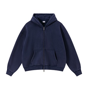 Fabricant de sweats à capuche personnalisés avec logo, style vintage délavé, coupe ample, sweat à fermeture éclair City Boy, 400G, impression DTG, OEM - Product Image 5