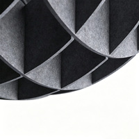 Awan Plafon Akustik Modern Persegi |   CNC Precision PET Felt untuk Desain Restoran dengan Grid Plafon