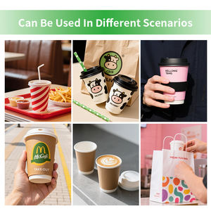 Gelas Kertas Kopi Sekali Pakai Dinding Ganda 12oz 16oz untuk Cafe Grosir, Desain Logo Kustom, Berbagai Ukuran - Product Image 5