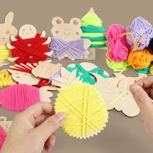 Kits de loisirs créatifs en feutre sans désordre, fournitures d'art et d'artisanat, cadeaux, cartes en bois en forme d'animaux à décorer, kits de jeux DIY pour enfants - Product Image 3