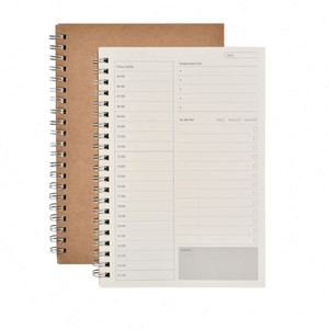 Wholesale Supplier Leather Hardcover 100 Sheets Spiral Notebook To-Do List Planner for Time Management - Product Image 4