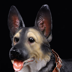 تمثال كلب الراعي الألماني الأسود، زينة للمنزل والحديقة من الراتنج - Product Image 3