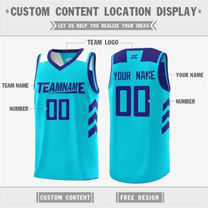 Maillot de basket-ball réversible personnalisé pour hommes et jeunes, col en V, évacuation de l'humidité, nom et numéro d'équipe personnalisés, sublimé, 320g - Product Image 3