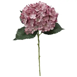 Inventar Promotion Künstliche Hortensie Blumen 50cm lange Stiel Faux große rosa einzelne Hortensie Blumen für die Hochzeit