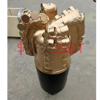 6 pouces 4 lames Double rangée de coupe corps en acier PCD peu pour forage de roche dure coupe profonde diamant eau bien forets