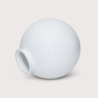 Abat-jour en verre sodocalcique givré texturé en forme de globe, à diffusion uniforme, pour lampe de table ou suspension résidentielle