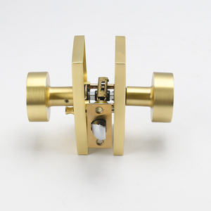 Privacy <strong>Door</strong> <strong>Knob</strong> Interior, Gold <strong>Door</strong> <strong>Knob</strong> with Lock, Satin Brass Rectangle Interior <strong>Door</strong> Lock Bathroom Lock - Product Image 5