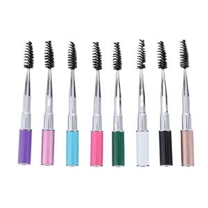 Escova Espiral para Sobrancelhas e Cílios com Tampa Escovas de Máscara Marca Privada Escova de Máscara Espiral Metálica Portátil - Product Image 5