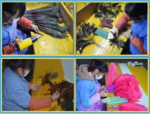 زهرية اصطناعية مزخرفة بسلك زهور مزين بريش زهري لترتيب الأزهار لوازم حفلات الزفاف والعطلات مزهرية ديكور منزلي - Product Image 5