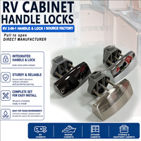 Serrure à bouton-poussoir carrée RV anti-vibration pour armoire, loquet pour quincaillerie intérieure de yacht et marine