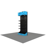 Stand d'exposition léger et portable en alliage d'aluminium de 3x7 pieds avec panneau perforé, personnalisable et durable pour salons professionnels