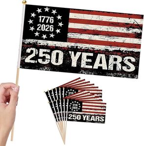 Drapeau de la Ligue des Petits de la Base Américaine pour le 250e anniversaire, en polyester, à tenir à la main, patriotique, pour le 4 juillet, Jour de l'Indépendance, intérieur/extérieur - Product Image 3