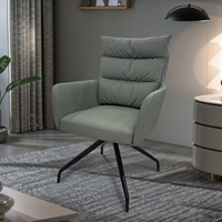 Fauteuil de bureau moderne pivotant avec dossier métallique, idéal pour la maison, le salon, la salle de maquillage ou l'utilisation informatique