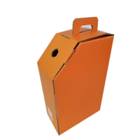 Boîte de rangement pour aliments pour animaux de compagnie en carton kraft brun avec couvercle en matériau recyclé imprimé CMYK personnalisé pour chiens et chats