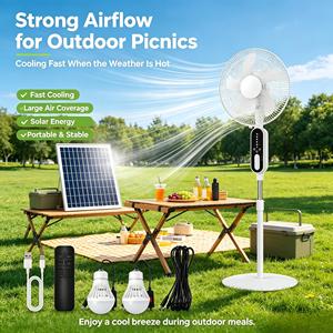 Ventilateur sur pied portable USB de bonne qualité pour l'extérieur, mini-refroidisseur, ventilateur de refroidissement intérieur avec télécommande - Product Image 1