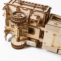 Kit de puzzle 3D en bois de camion militaire classique pour la production en série, puzzles 3D en bois DIY, maquette mécanique de camion militaire vintage