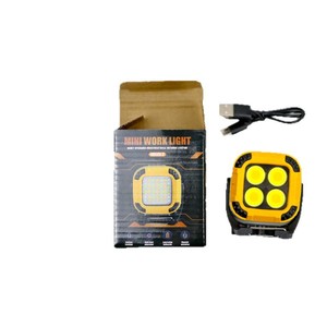 Mini Square <b>Work</b> <b>Light</b> W8129 1 Rechargeable Led Portable Outdoor Camping Maintenance <b>Light</b> Blue Yellow - Product Image 4