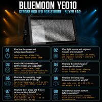 Bluemoon 960 pièces de perles LED tricolores 5050, lumière stroboscopique DMX512 avec RDM pour discothèque, théâtre, location, fête, DJ, bars
