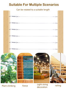 Jardín Espalier pérgola planta pared cerca alambre cuerda tensor accesorios DIY acero Trelli alambre Hardware Kit para planta trepadora - Product Image 4