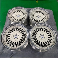 Jantes forgées sur mesure de style vintage 501M, 2 pièces, blanc poli, jantes en alliage à profil profond, 18-24 pouces pour BMW Mercedes Tesla